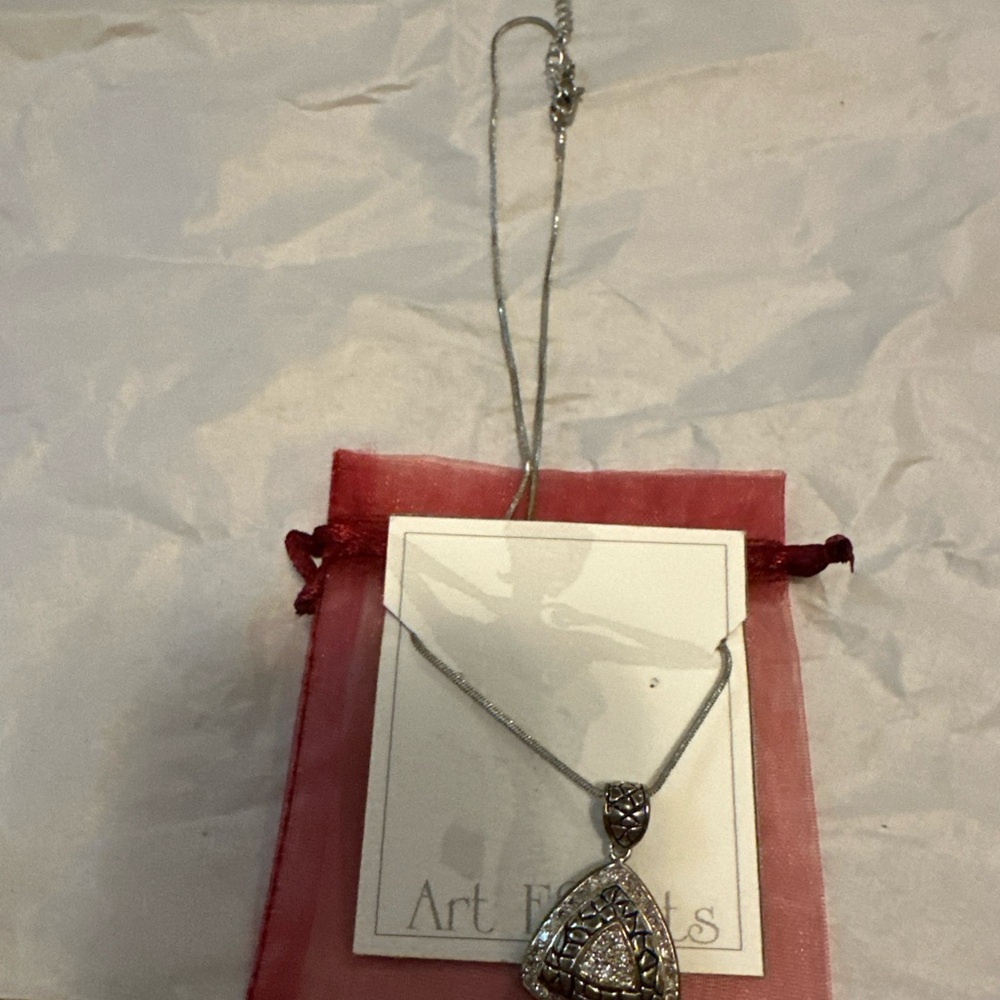 Element Silver and Black Pendant Necklace